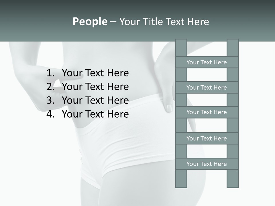 A Woman's Butt Is Shown With The Words Name Of Presentation PowerPoint Template
