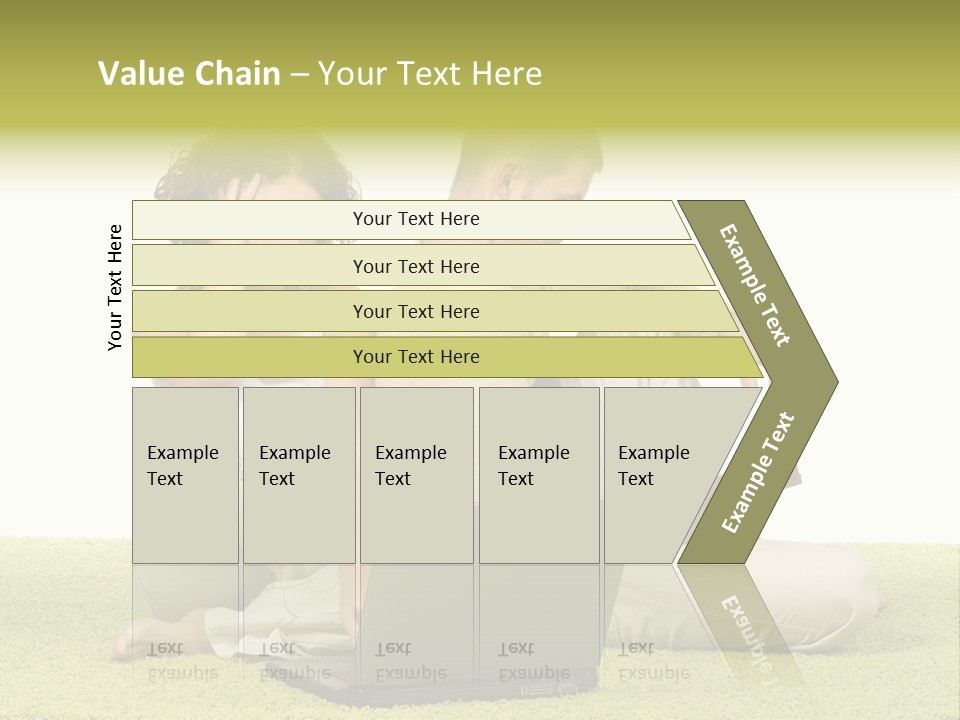 A Man And A Woman Sitting On The Floor With A Laptop PowerPoint Template