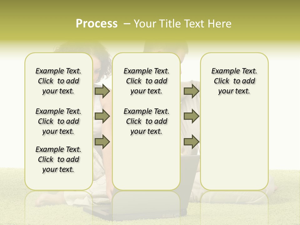 A Man And A Woman Sitting On The Floor With A Laptop PowerPoint Template