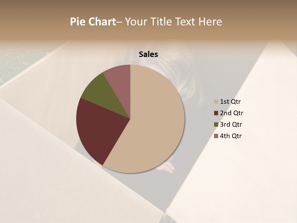 A Little Girl Sitting Inside Of A Cardboard Box PowerPoint Template