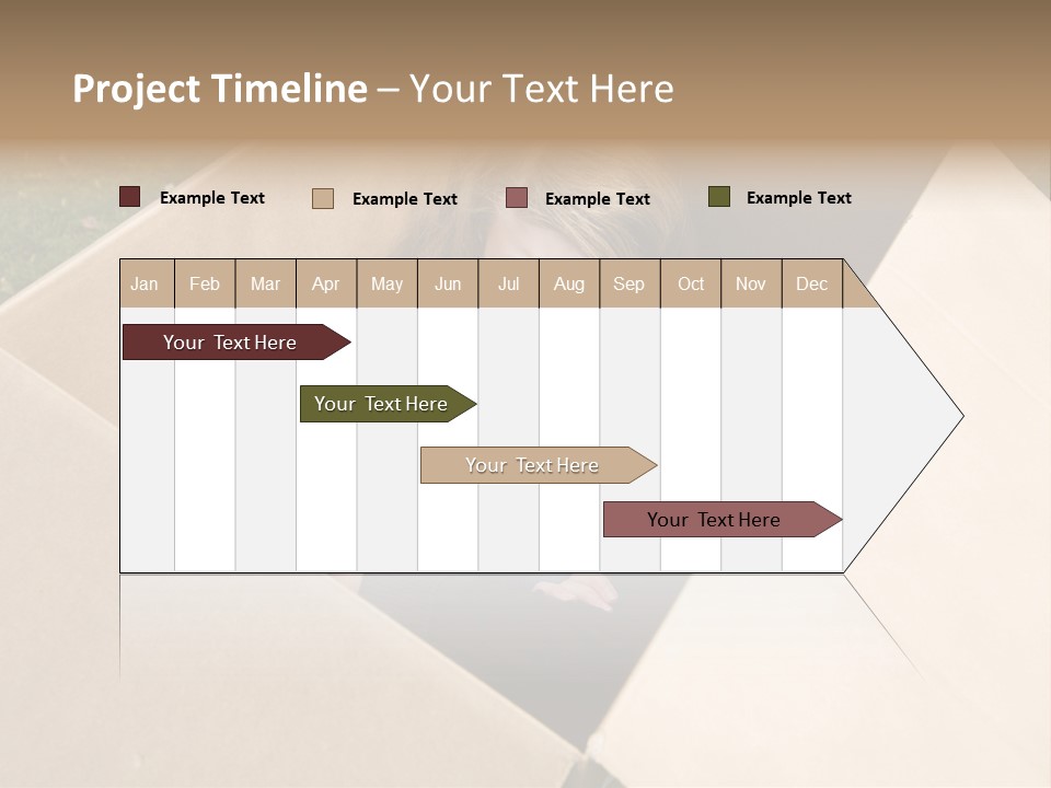 A Little Girl Sitting Inside Of A Cardboard Box PowerPoint Template