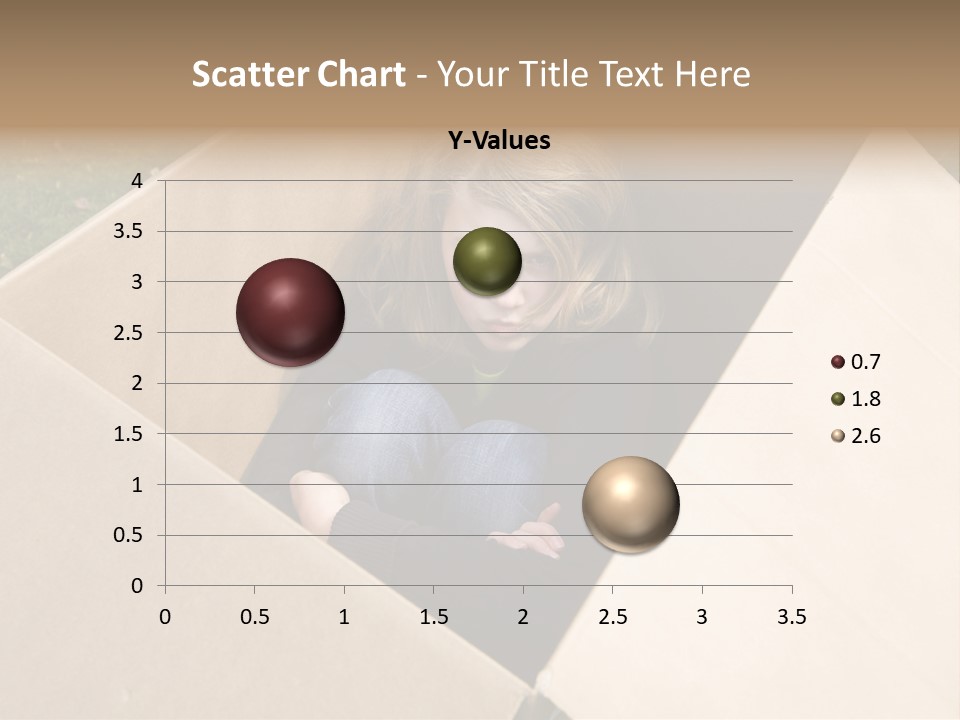 A Little Girl Sitting Inside Of A Cardboard Box PowerPoint Template