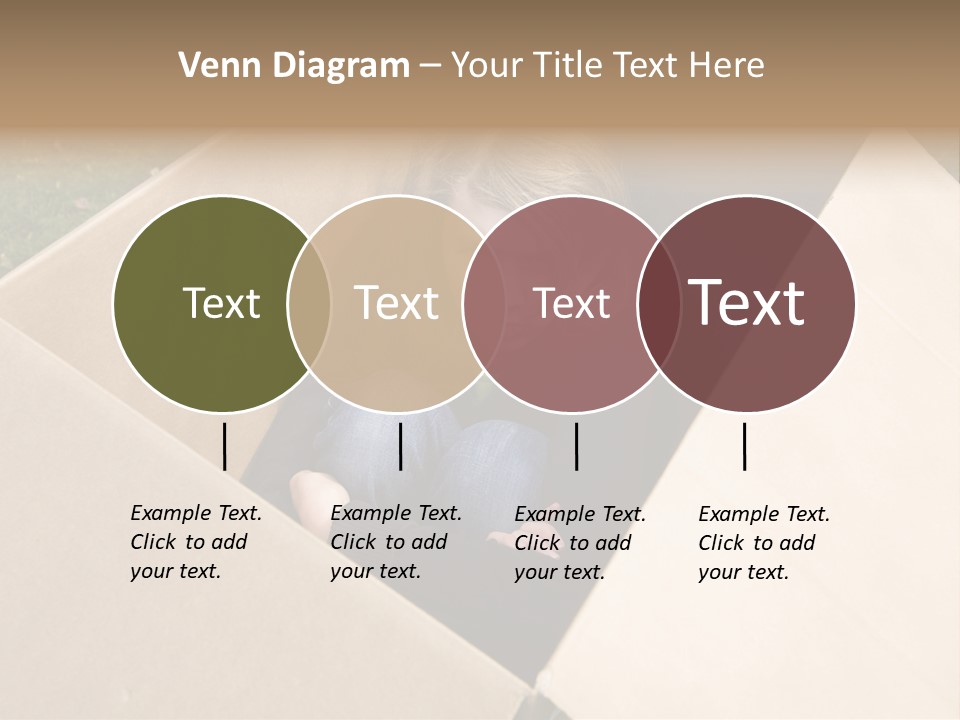 A Little Girl Sitting Inside Of A Cardboard Box PowerPoint Template