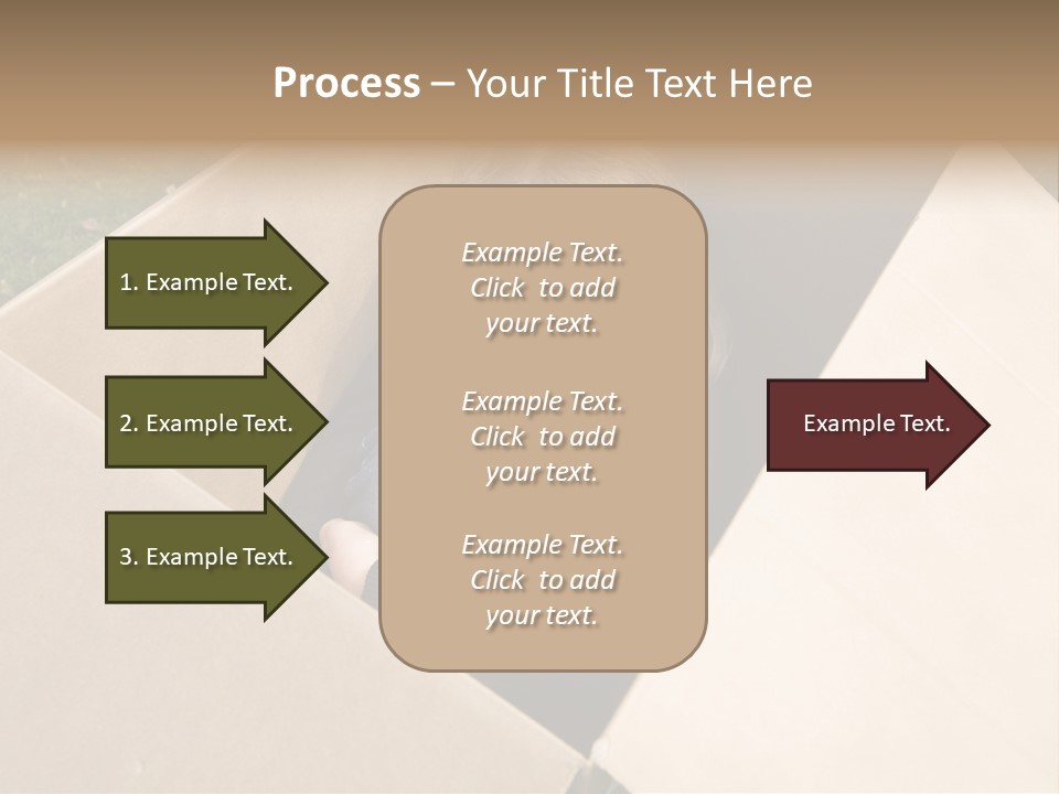 A Little Girl Sitting Inside Of A Cardboard Box PowerPoint Template