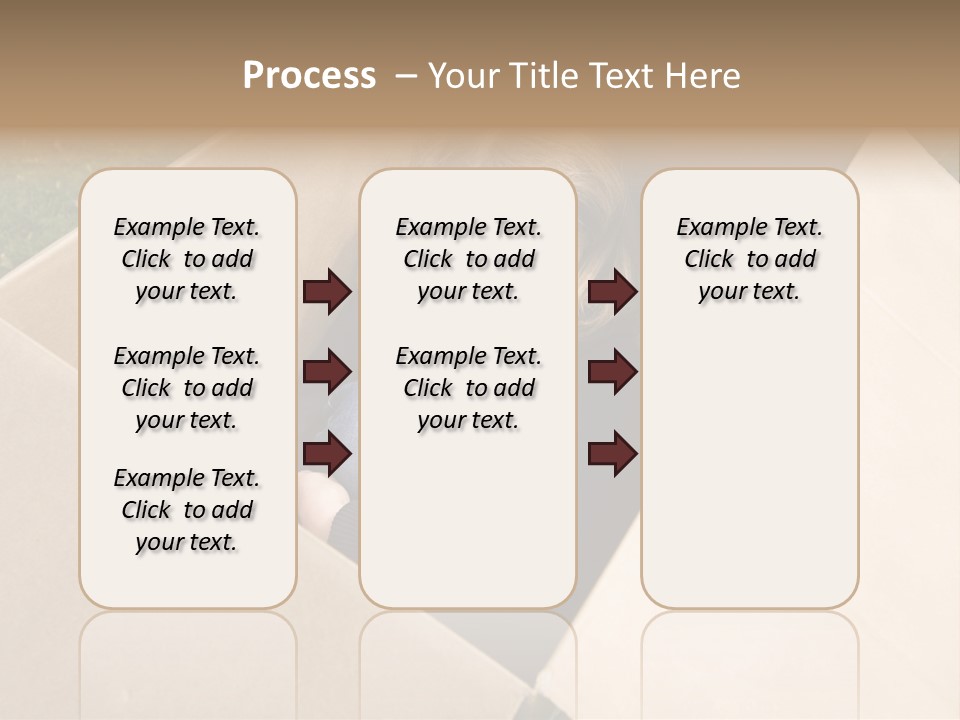 A Little Girl Sitting Inside Of A Cardboard Box PowerPoint Template