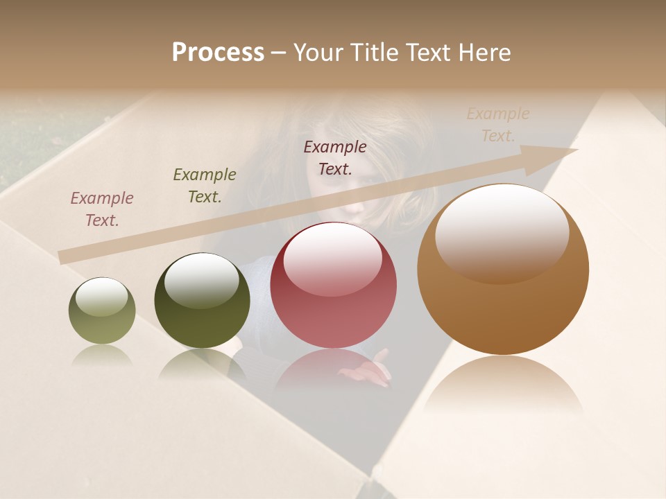 A Little Girl Sitting Inside Of A Cardboard Box PowerPoint Template