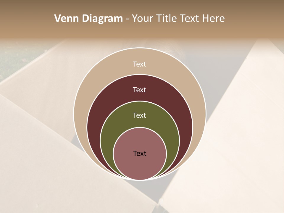 A Little Girl Sitting Inside Of A Cardboard Box PowerPoint Template