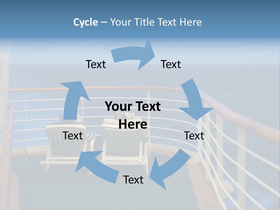 Two People Sitting In Chairs On The Deck Of A Ship PowerPoint Template
