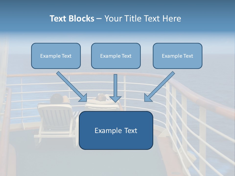 Two People Sitting In Chairs On The Deck Of A Ship PowerPoint Template