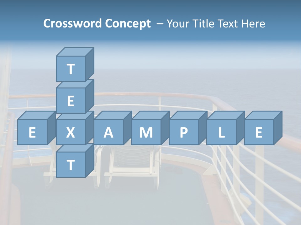Two People Sitting In Chairs On The Deck Of A Ship PowerPoint Template