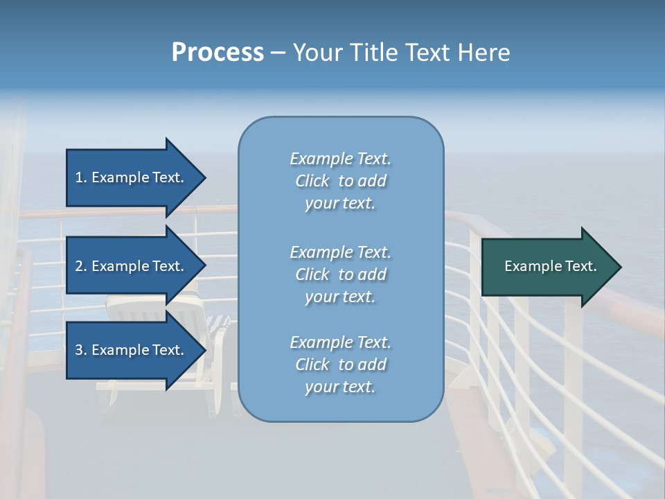 Two People Sitting In Chairs On The Deck Of A Ship PowerPoint Template