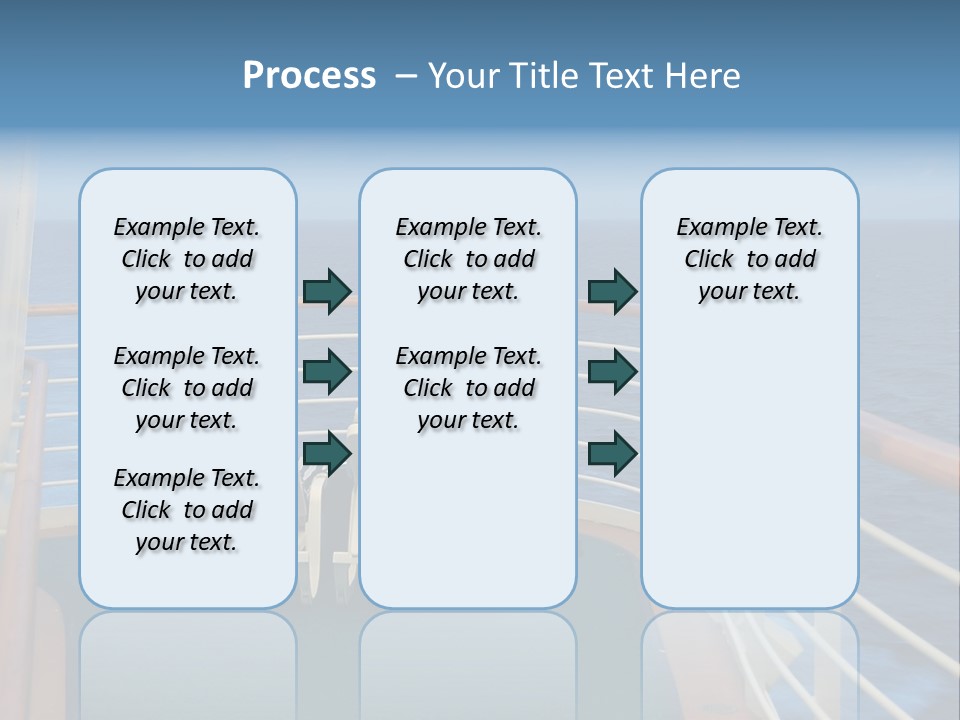 Two People Sitting In Chairs On The Deck Of A Ship PowerPoint Template