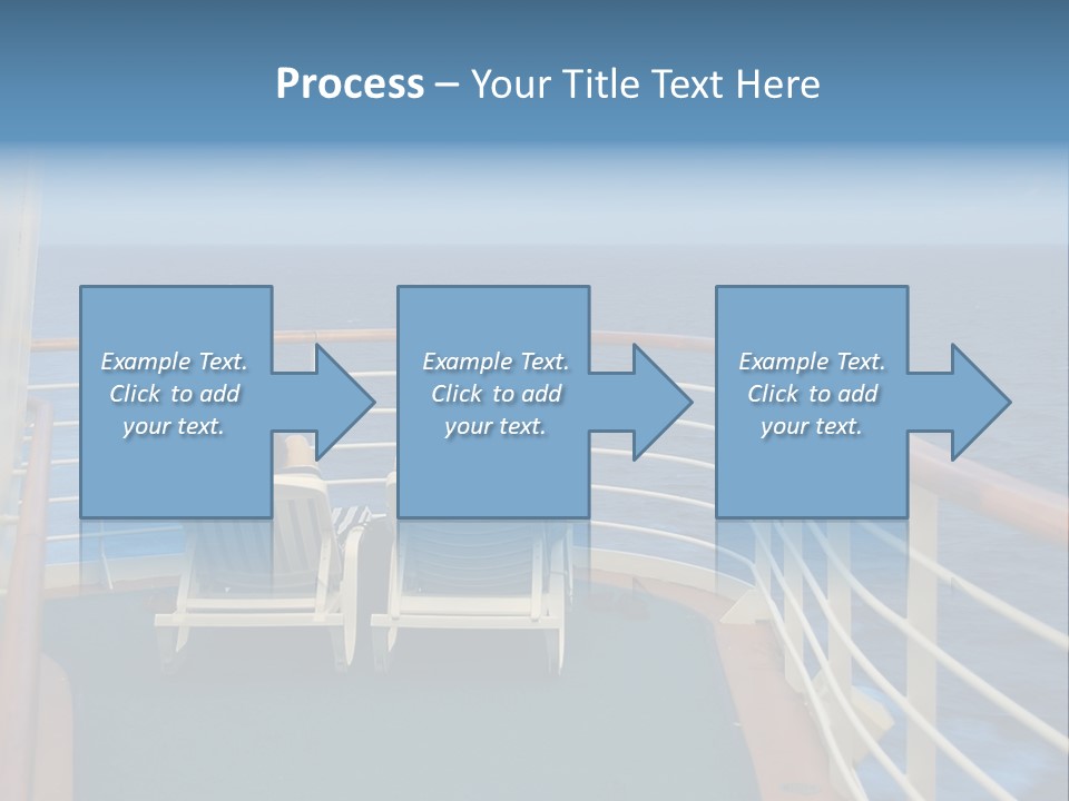 Two People Sitting In Chairs On The Deck Of A Ship PowerPoint Template
