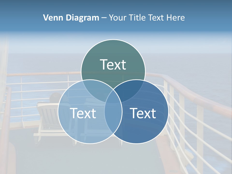 Two People Sitting In Chairs On The Deck Of A Ship PowerPoint Template