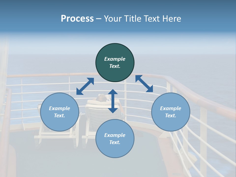 Two People Sitting In Chairs On The Deck Of A Ship PowerPoint Template