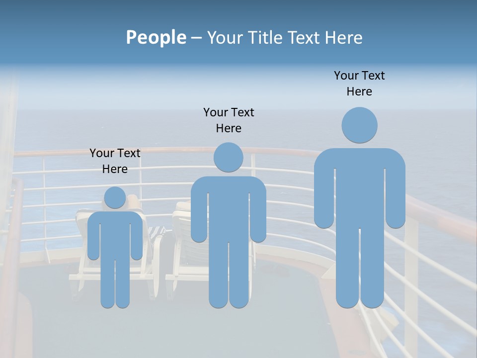 Two People Sitting In Chairs On The Deck Of A Ship PowerPoint Template