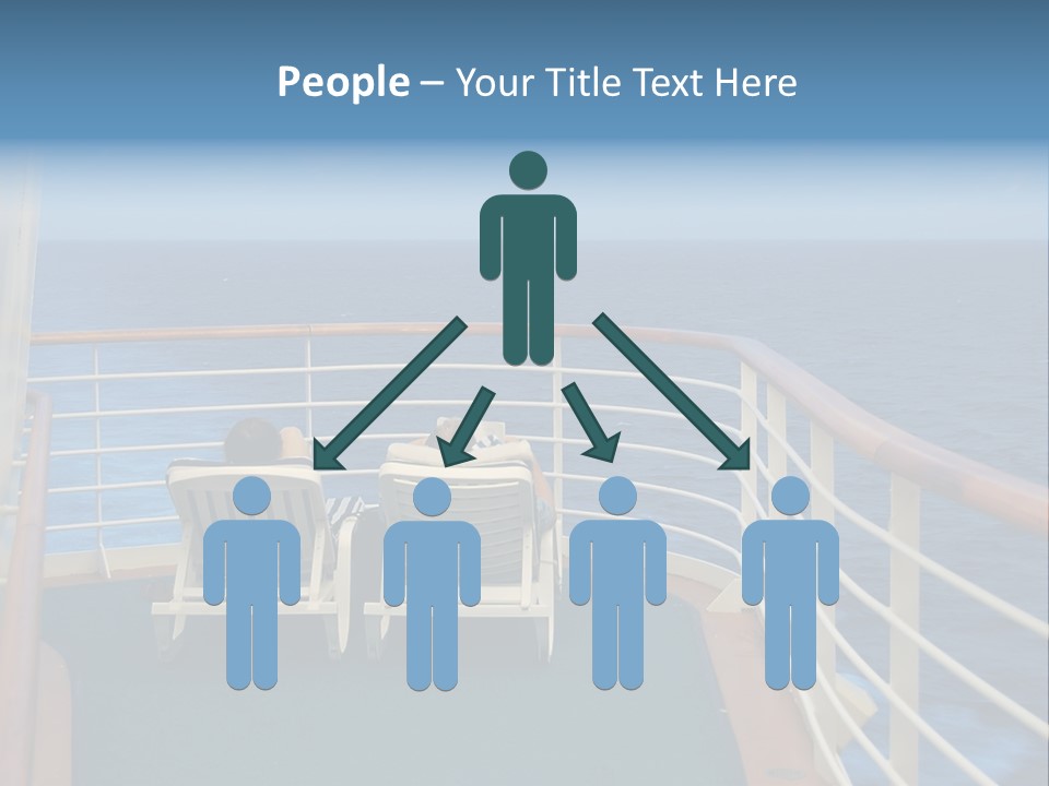 Two People Sitting In Chairs On The Deck Of A Ship PowerPoint Template