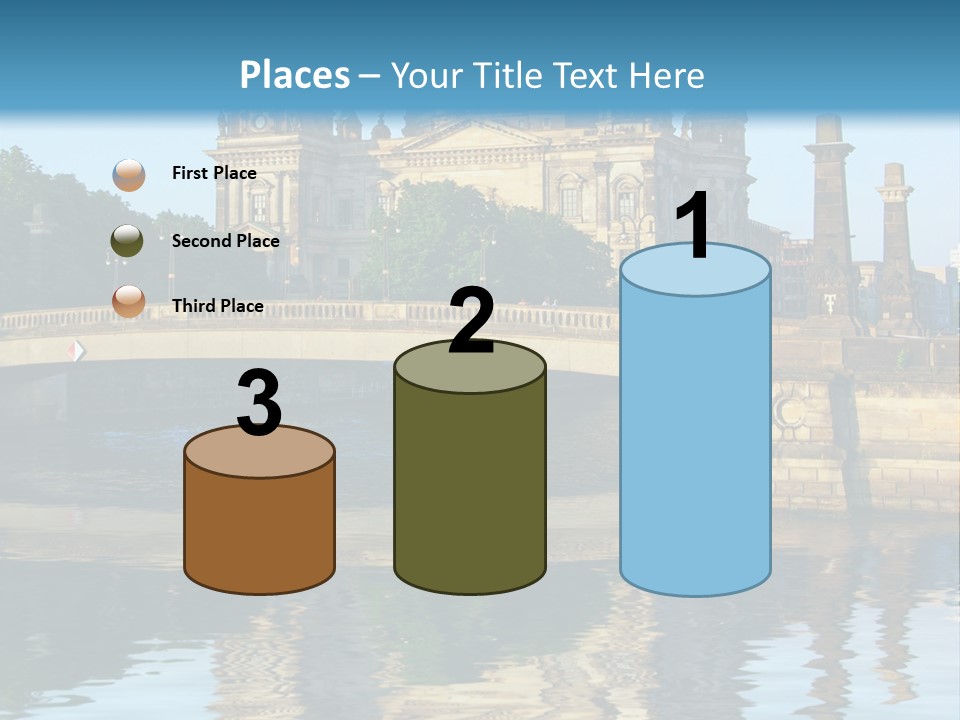 A Bridge Over A Body Of Water With A Building In The Background PowerPoint Template