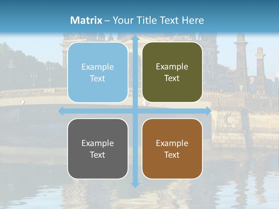 A Bridge Over A Body Of Water With A Building In The Background PowerPoint Template