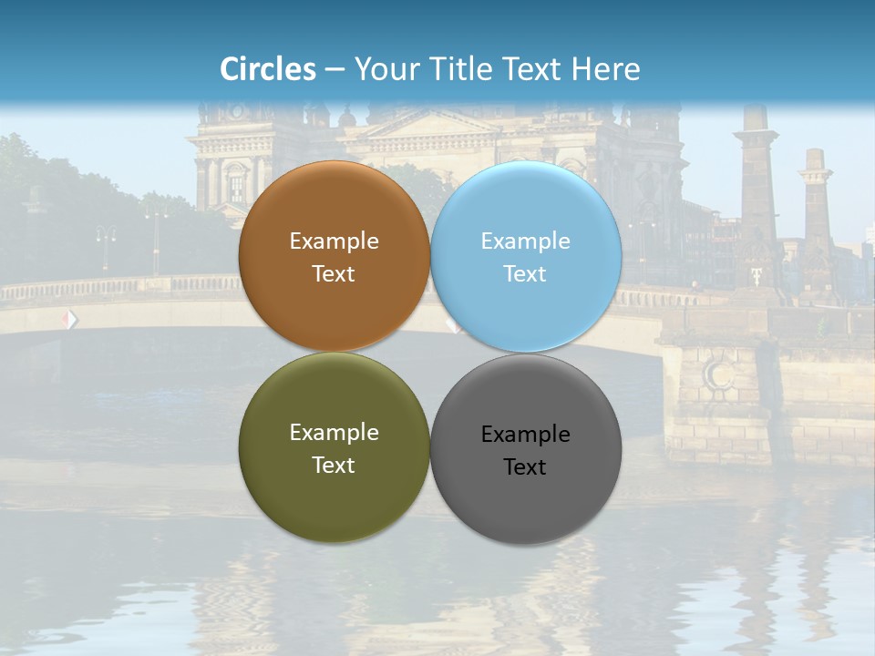 A Bridge Over A Body Of Water With A Building In The Background PowerPoint Template