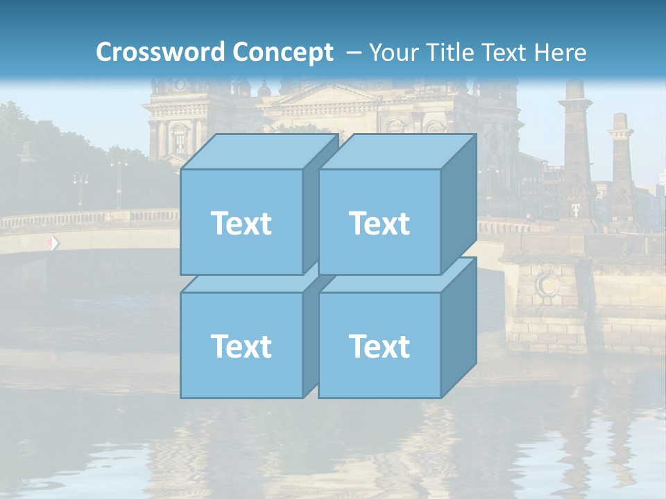 A Bridge Over A Body Of Water With A Building In The Background PowerPoint Template