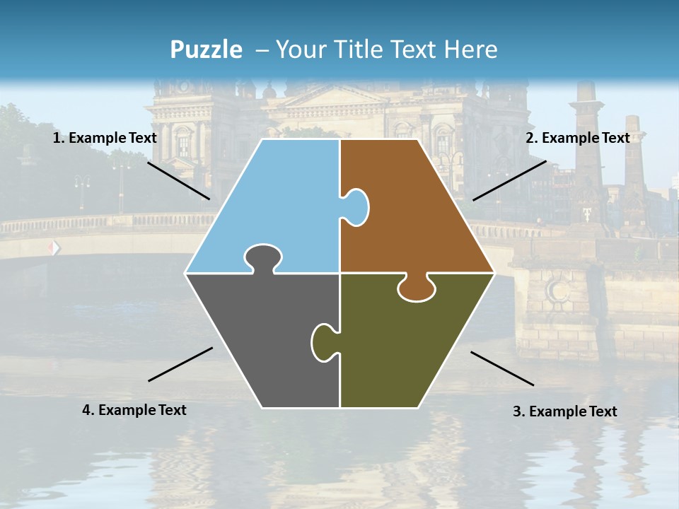 A Bridge Over A Body Of Water With A Building In The Background PowerPoint Template