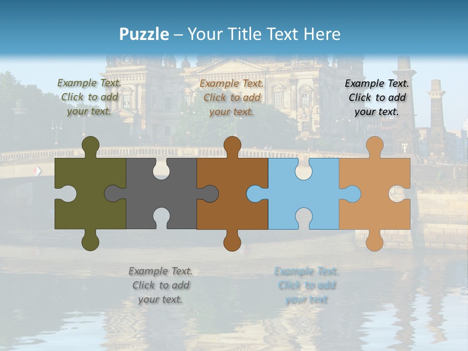 A Bridge Over A Body Of Water With A Building In The Background PowerPoint Template