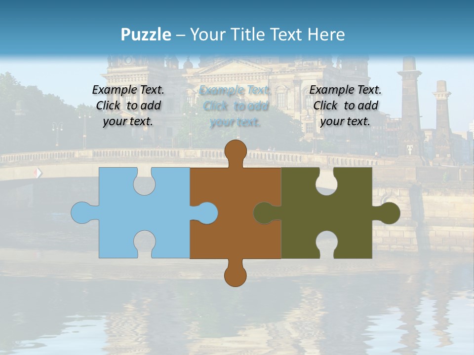 A Bridge Over A Body Of Water With A Building In The Background PowerPoint Template