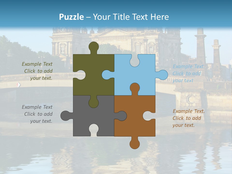 A Bridge Over A Body Of Water With A Building In The Background PowerPoint Template