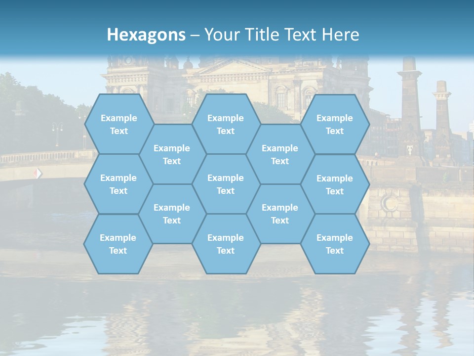 A Bridge Over A Body Of Water With A Building In The Background PowerPoint Template