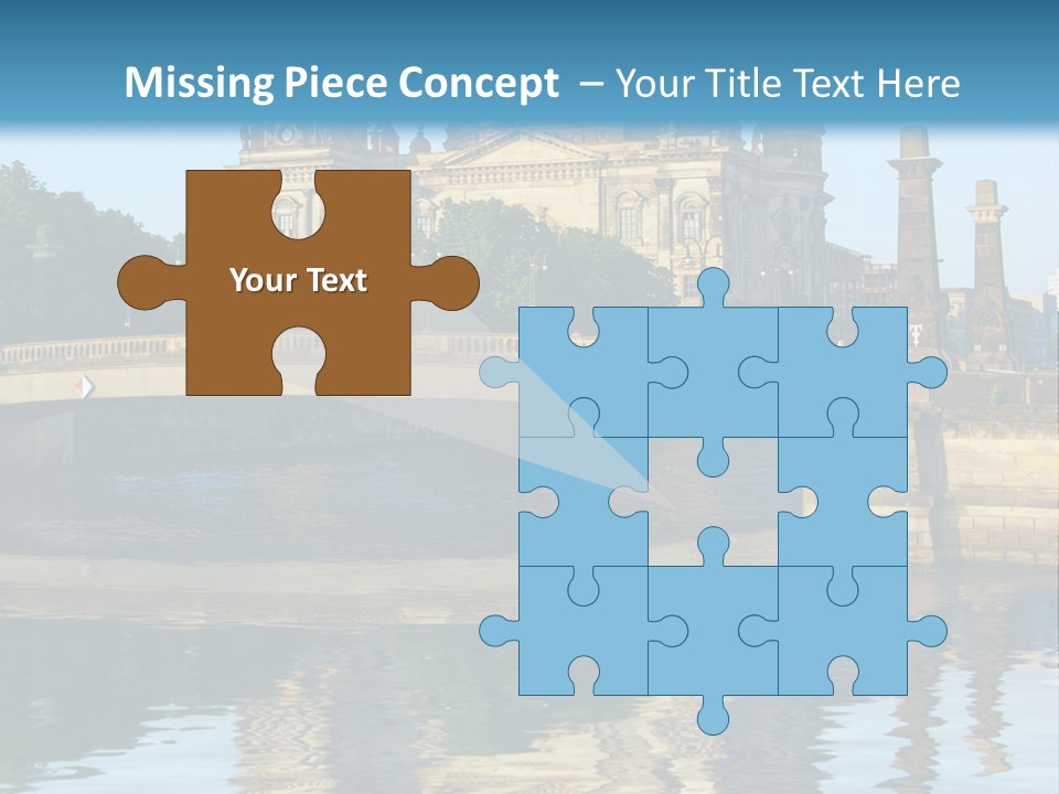 A Bridge Over A Body Of Water With A Building In The Background PowerPoint Template