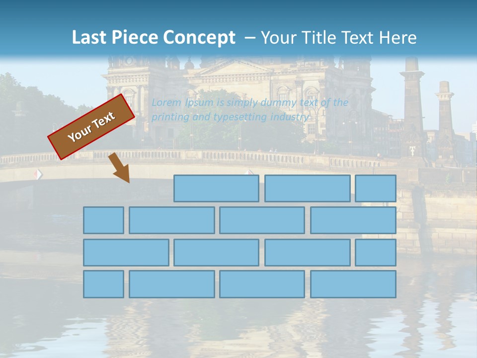 A Bridge Over A Body Of Water With A Building In The Background PowerPoint Template