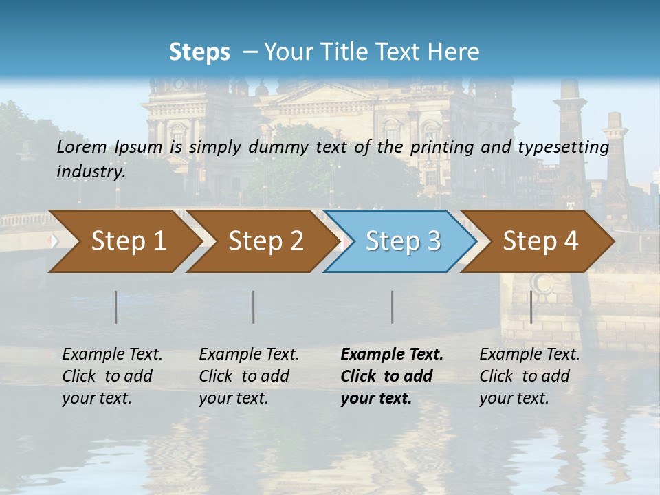 A Bridge Over A Body Of Water With A Building In The Background PowerPoint Template