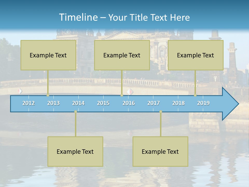 A Bridge Over A Body Of Water With A Building In The Background PowerPoint Template