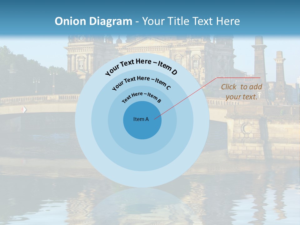 A Bridge Over A Body Of Water With A Building In The Background PowerPoint Template