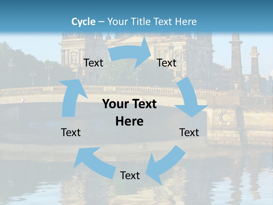 A Bridge Over A Body Of Water With A Building In The Background PowerPoint Template