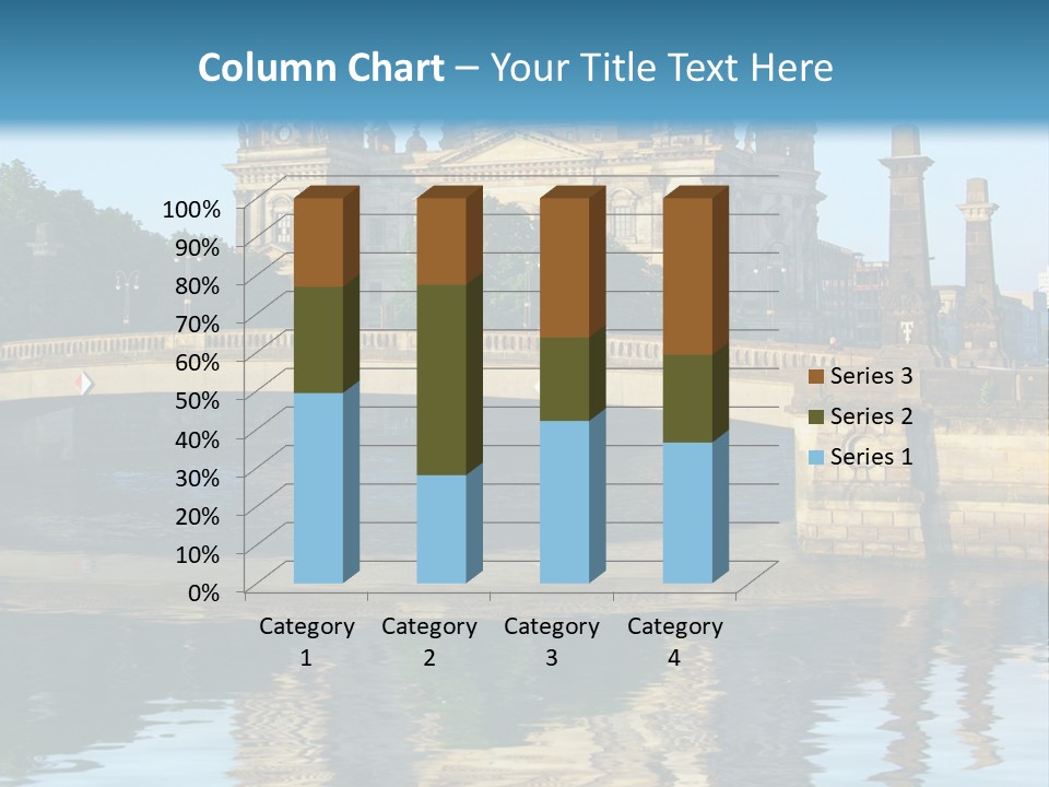 A Bridge Over A Body Of Water With A Building In The Background PowerPoint Template