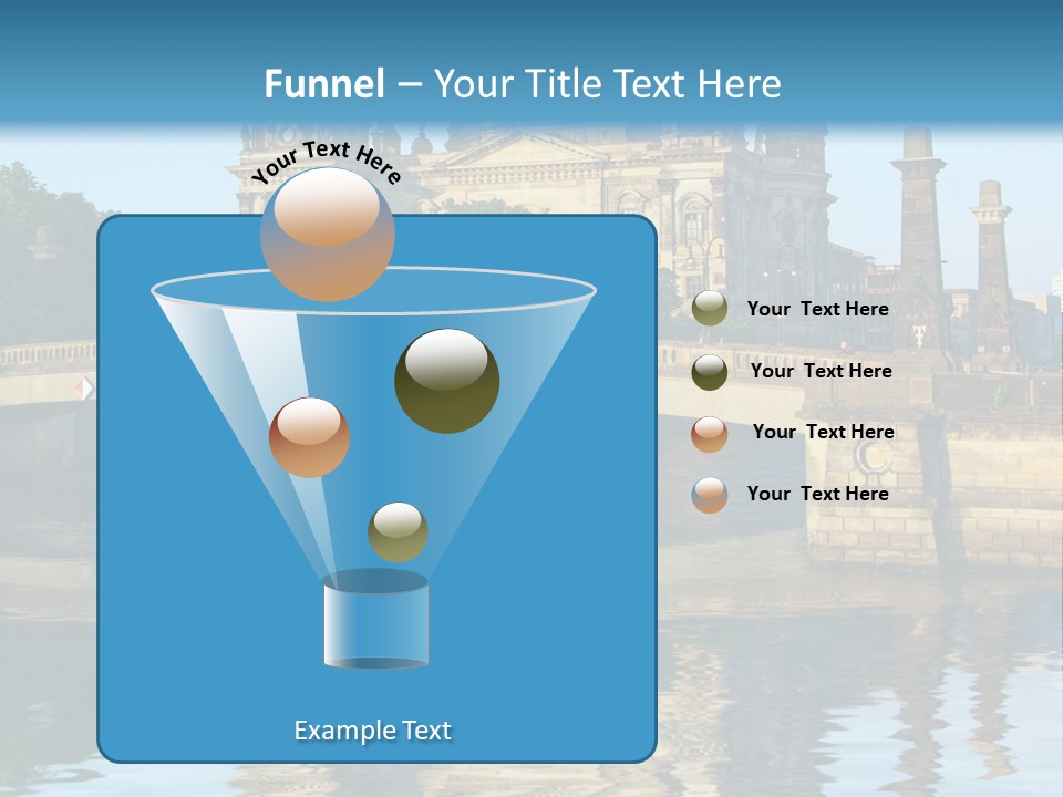 A Bridge Over A Body Of Water With A Building In The Background PowerPoint Template