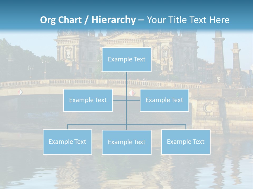 A Bridge Over A Body Of Water With A Building In The Background PowerPoint Template