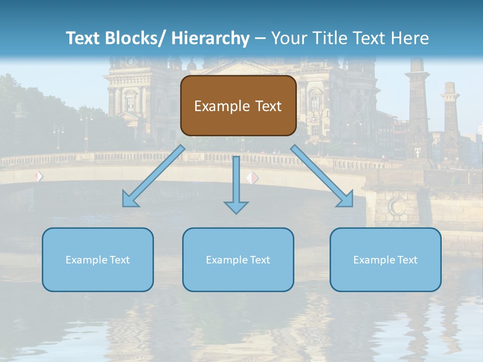 A Bridge Over A Body Of Water With A Building In The Background PowerPoint Template