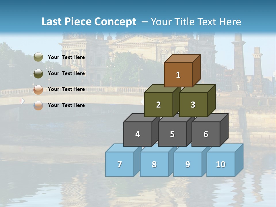 A Bridge Over A Body Of Water With A Building In The Background PowerPoint Template