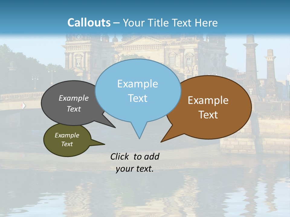 A Bridge Over A Body Of Water With A Building In The Background PowerPoint Template