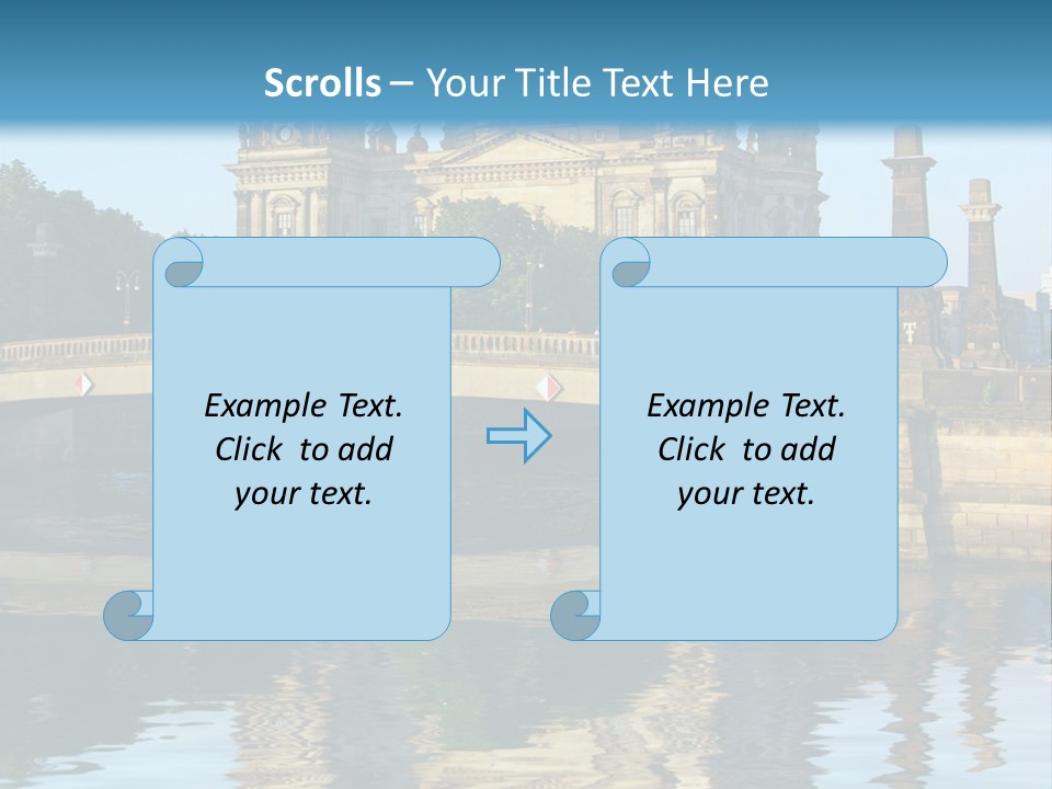 A Bridge Over A Body Of Water With A Building In The Background PowerPoint Template