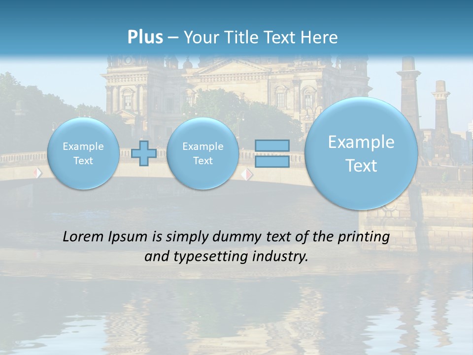 A Bridge Over A Body Of Water With A Building In The Background PowerPoint Template