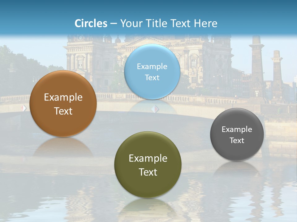 A Bridge Over A Body Of Water With A Building In The Background PowerPoint Template