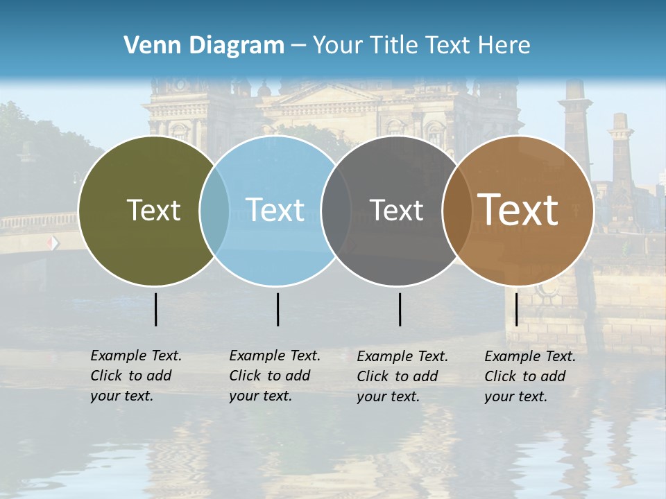 A Bridge Over A Body Of Water With A Building In The Background PowerPoint Template