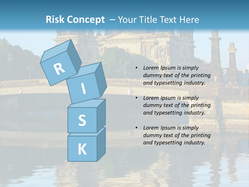 A Bridge Over A Body Of Water With A Building In The Background PowerPoint Template