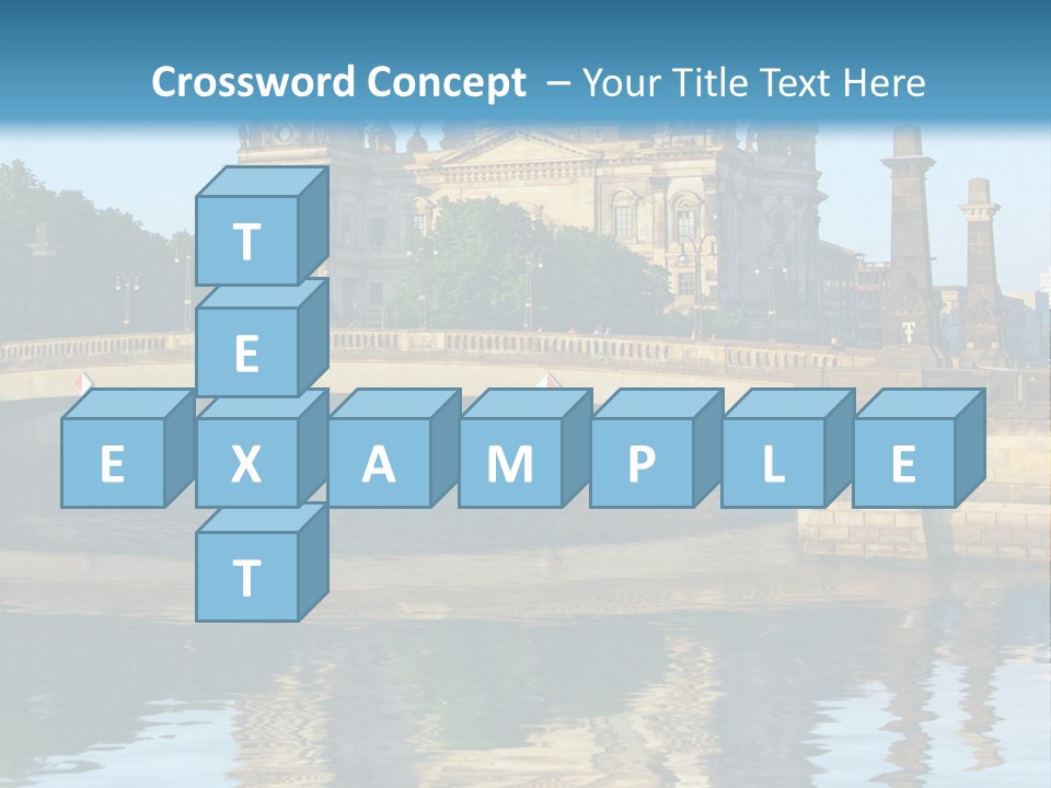 A Bridge Over A Body Of Water With A Building In The Background PowerPoint Template