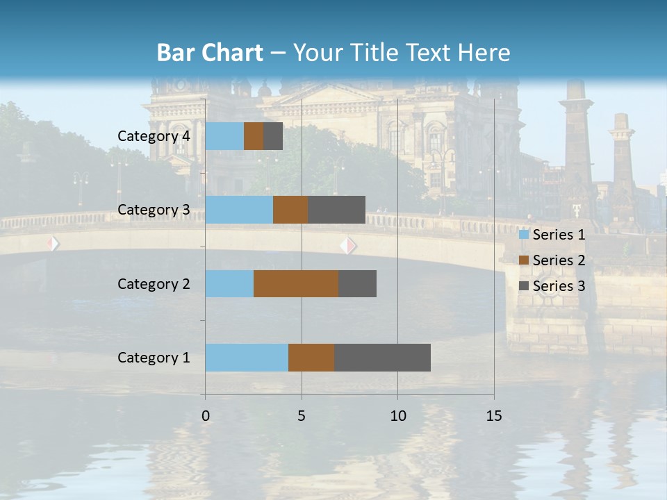 A Bridge Over A Body Of Water With A Building In The Background PowerPoint Template