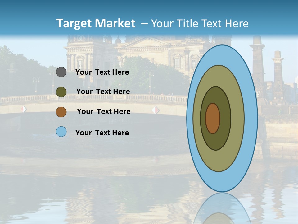 A Bridge Over A Body Of Water With A Building In The Background PowerPoint Template